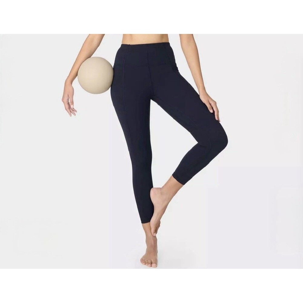 Sweaty Betty Power Women’s Super Soft 7/8 Yoga Leggings Sz 8 Black W/Pockets